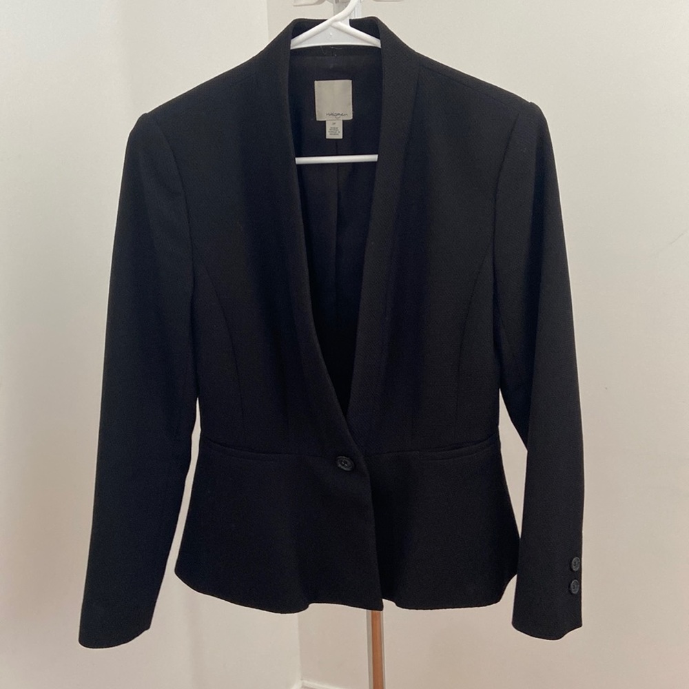 Halogen Peplum Jacket Black 2 petite